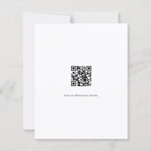 金ゴールドコーンQR会社クリスマスパーティの招待状 (裏面)