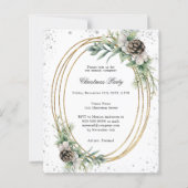 金ゴールドコーンQR会社クリスマスパーティの招待状 (正面)