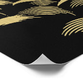 金ゴールドゴシックタロット結婚カードの大看板 ポスター (角)