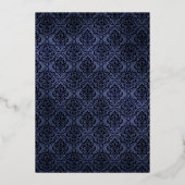 金ゴールドゴシッ結婚クフローラ箔招待状 箔招待状 (裏面)