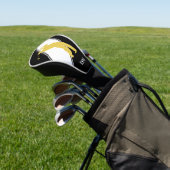 金ゴールドゴルファーon白黒モノグラム ゴルフヘッドカバー (インサイチュ)