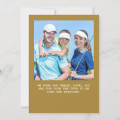 金ゴールドゴルフシーズンのご挨拶クリスマスフォト シーズンカード (裏面)