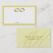 金ゴールドゴールデンインフィニティハンドクラスプ結婚ス座席表 プレイスカード (正面/裏面)