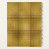 金ゴールドゴールデングリッドプレイド新年 プランナー手帳 (裏面)