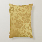 金ゴールドゴールデンハニカムフラワーエレガントフローラ アクセントクッション (正面(垂直))