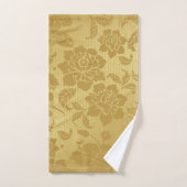 金ゴールドゴールデンハニカムフラワーエレガントフローラ バスタオルセット (ハンドタオル)