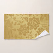 金ゴールドゴールデンハニカムフラワーエレガントフローラ バスタオルセット (ハンドタオル)