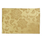 金ゴールドゴールデンハニカムフラワーエレガントフローラ 枕カバー (裏面)