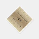 金ゴールドゴールデン50周年記念パーティーペーパーナプキン スタンダードカクテルナプキン (角)