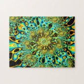 金ゴールドサイケデリックピーコックフラトリップ(幻覚体験)のようなルタル ジグソーパズル (横)