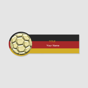 金ゴールドサッカーボール 名札
