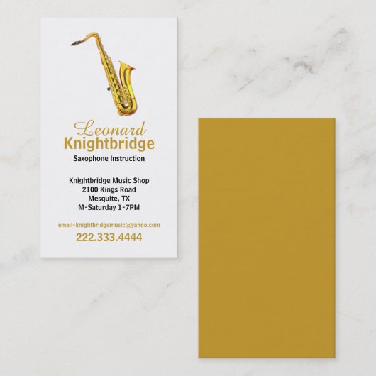 金ゴールドサックス名刺 名刺 (正面/裏面)