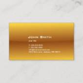 金ゴールドサックス音楽ビジネスカード 名刺 (裏面)