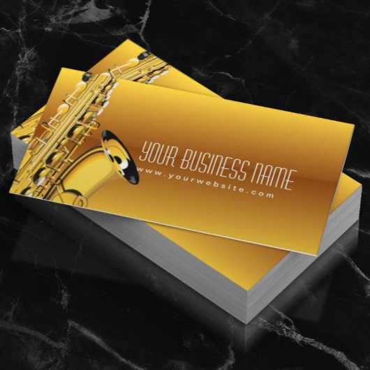 金ゴールドサックス音楽ビジネスカード 名刺