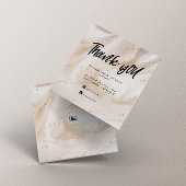 金ゴールドサテングリッター事業サンキューカード スクエア名刺