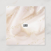 金ゴールドサテングリッター事業サンキューカード スクエア名刺 (裏面)