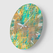 金ゴールドサニーモーニングアートコレクション ラージ壁時計 (傾斜)