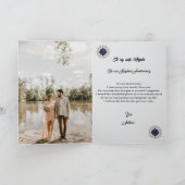 金ゴールドサファイヤグリッター45結婚周年 カード (内部)