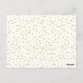 金ゴールドサファリの赤ちゃんシャワーの願いベビー ポストカード (裏面)