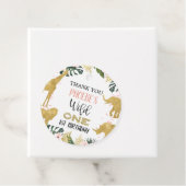 金ゴールドサファリアニマルズフローラワイルドワン誕生日 フェイバータグ (インサイチュ)