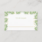 金ゴールドサファリベイビーシャワーおむつラッフルチケット プレイスカード (裏面)