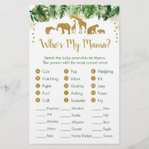 金ゴールドサファリ動物のベビーアニマルマッチゲーム