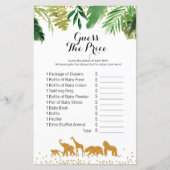 金ゴールドサファリ動物の水の色は、価格を推測ゲーム (正面)