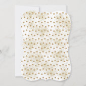 金ゴールドサファリ動物の赤ちゃんシャワーダイカット 招待状 (裏面)