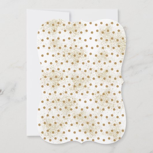 金ゴールドサファリ動物の赤ちゃんシャワーダイカット 招待状 (裏面)