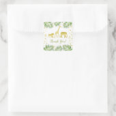 金ゴールドサファリ動物の赤ちゃんシャワー スクエアシール (バッグ)