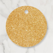 金ゴールドサファリ動物の赤ちゃんシャワー フェイバータグ (裏面)