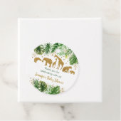 金ゴールドサファリ動物の赤ちゃんシャワー フェイバータグ (インサイチュ)