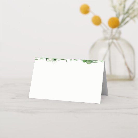 金ゴールドサファリ動物の赤ちゃんシャワー プレイスカード (裏面)