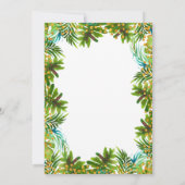 金ゴールドサファリ動物誕生日招待状 招待状 (裏面)