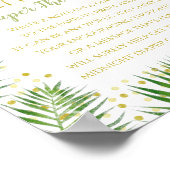 金ゴールドサファリ赤ちゃんシャワーおむつ思考ゲームサイン ポスター (角)