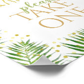 金ゴールドサファリ赤ちゃんシャワーがワンサインを取る ポスター (角)