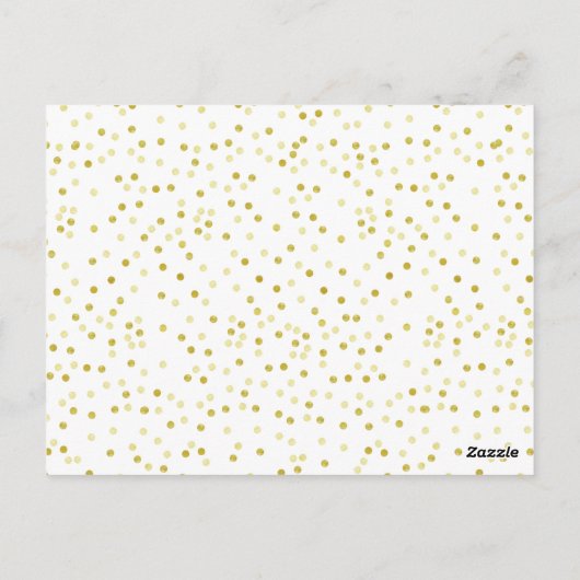 金ゴールドサファリ赤ちゃんシャワーアドバイスの言葉 ポストカード (裏面)