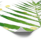 金ゴールドサファリ赤ちゃんシャワー大歓迎サイン ポスター (角)