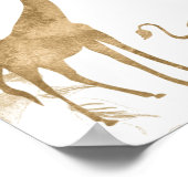 金ゴールドサファリ赤ちゃんシャワー歓迎サイン ポスター (角)