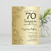金ゴールドサプライズ70th誕生日パーティー 招待状 (スタンド正面)