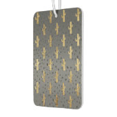 金ゴールドサボテンモダンのシックなGeo三角形グラデーション カーエアーフレッシュナー (左)