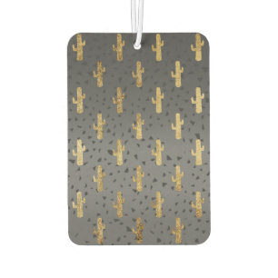 金ゴールドサボテンモダンのシックなGeo三角形グラデーション カーエアーフレッシュナー