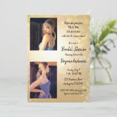金ゴールドサマーライツグラムブライダルシャワー 招待状 (スタンド正面)