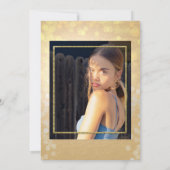 金ゴールドサマーライツグラムブライダルシャワー 招待状 (裏面)