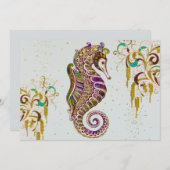 金ゴールドサマーレインボーシーホースグリッター シーズンカード (正面/裏面)