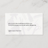 金ゴールドサロン美容師ロゴ 予約カード (裏面)