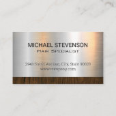 金ゴールドサロン鋏 | 金属（木材） 名刺 (裏面)