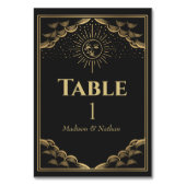 金ゴールドサンアンドムーンタロット テーブルナンバー (裏面)