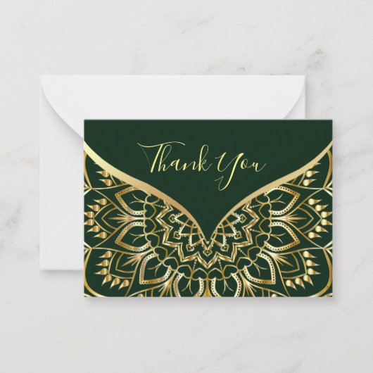 金ゴールドサンキューカード ノートカード (正面)