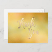 金ゴールドサンキューガラスグリッタークリーン ポストカード (正面/裏面)